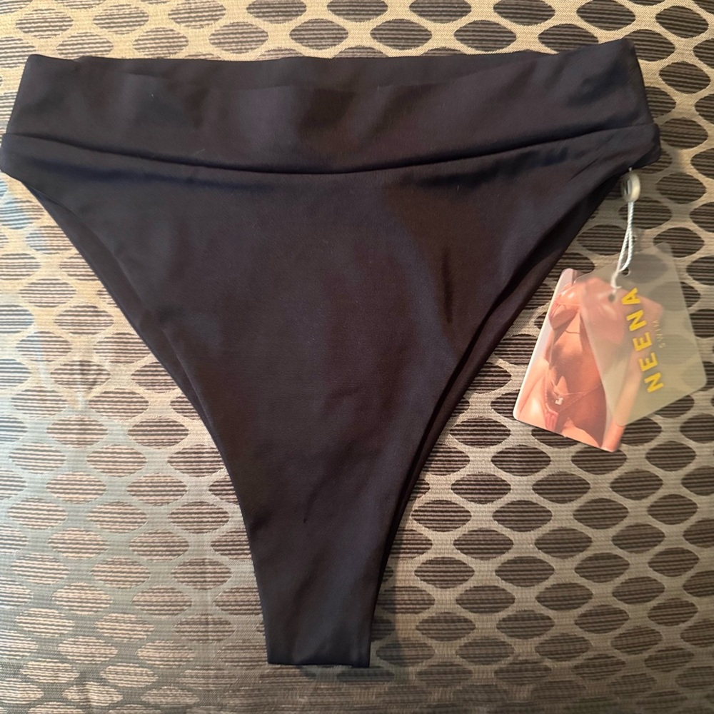 NEENA Swim Black Brazilian Bikini Bottom